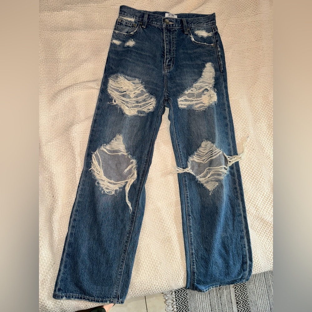GYDA Japanese Distressed Blue Jeans